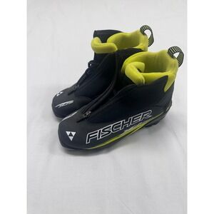 Fischer XJ Sprint Junior Cross Country Ski Boots Black Yellow EU 35